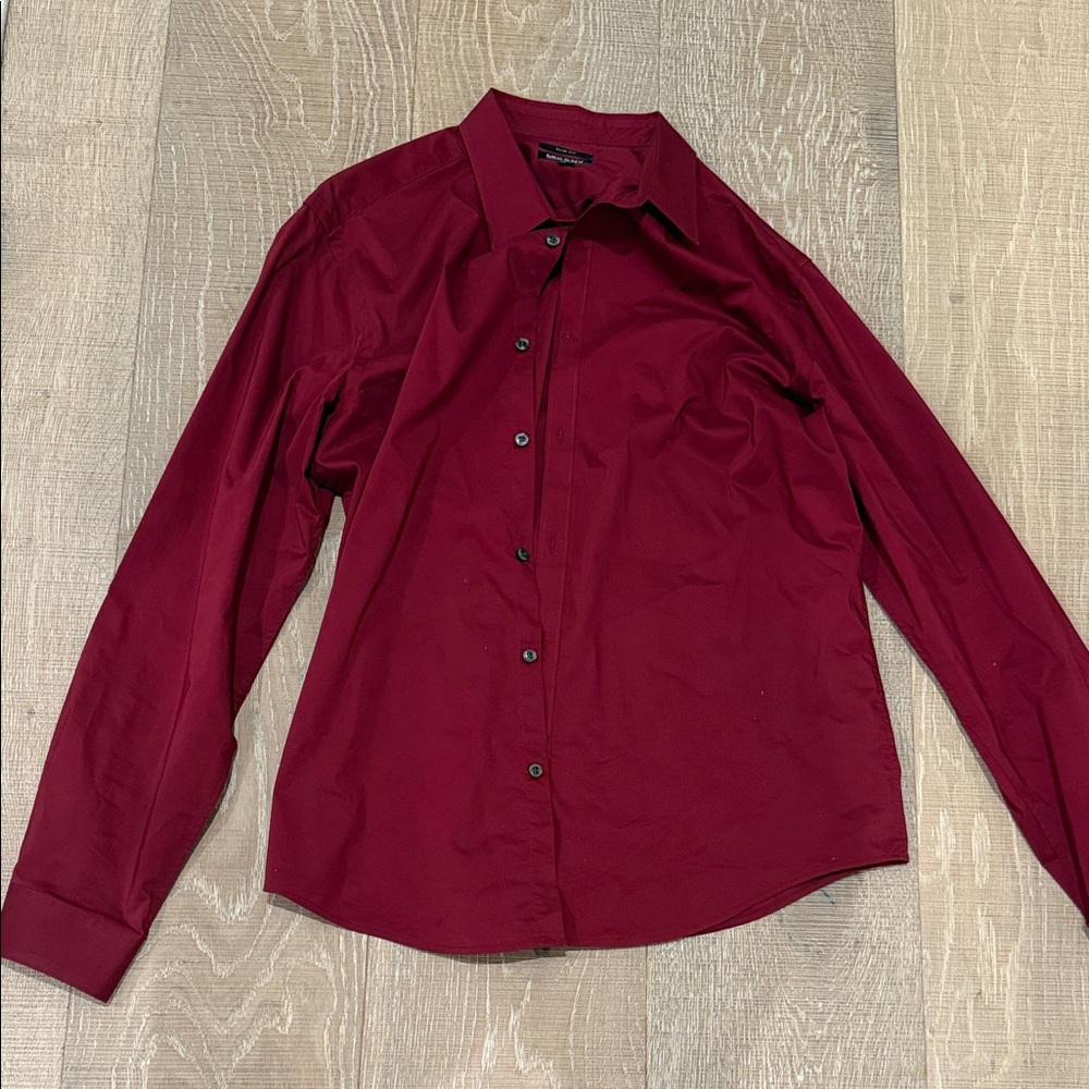 Classic Maroon Dress Shirt for Men